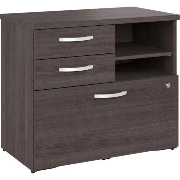 Studio C Office Storage Cabinet with Drawers and Shelves