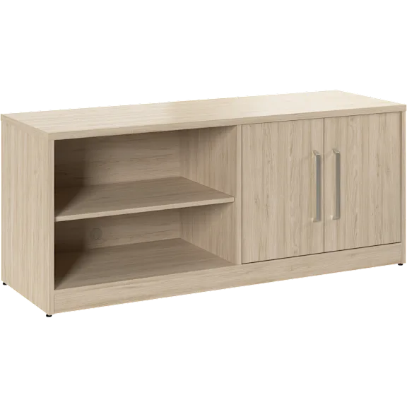Vista Low Storage Cabinet with Doors and Shelves