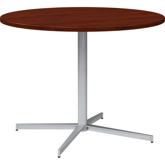 42-inch Round Conference Table with Metal Base