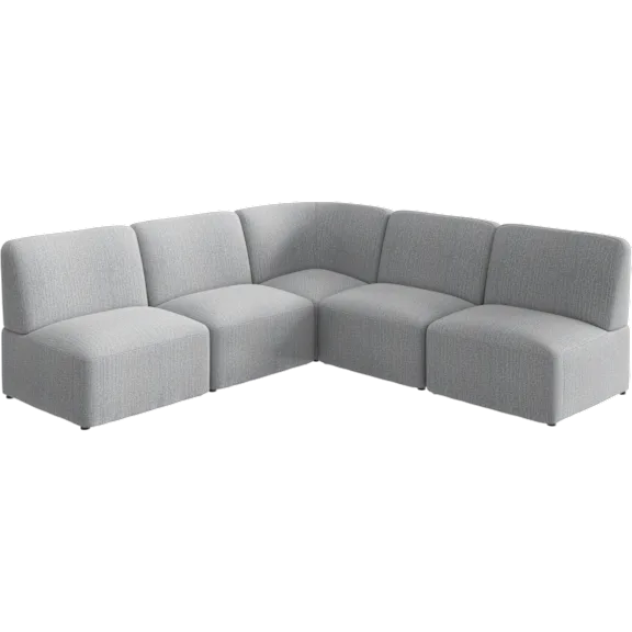 Assemble Modular 5 Seater L Shaped Sectional Lounge Sofa