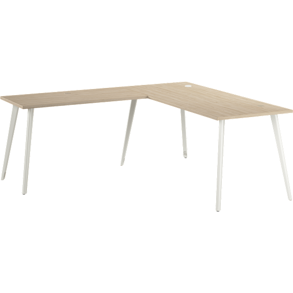 Vista 72W x 30D L Shaped Desk with Splayed Metal Legs
