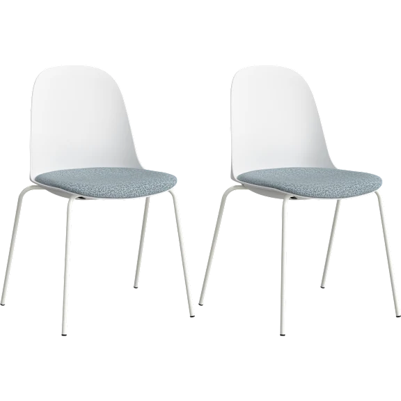 Gather Stackable Cafe Chairs with Upholstered Seats - Set of 2