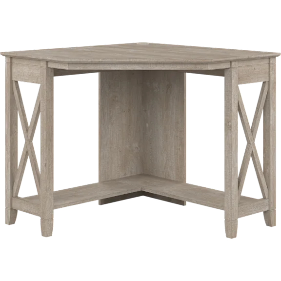 Key West Small Corner Desk in Washed Gray