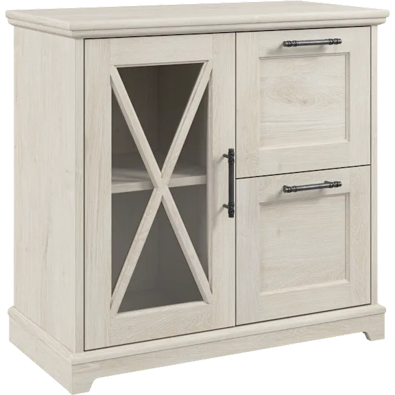 Lennox Farmhouse 2 Drawer Lateral File Cabinet with Shelves