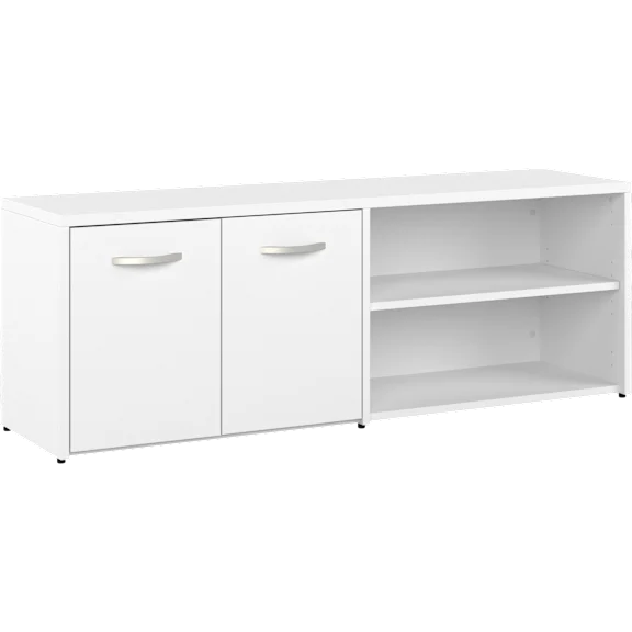 Studio C Low Storage Cabinet with Doors and Shelves