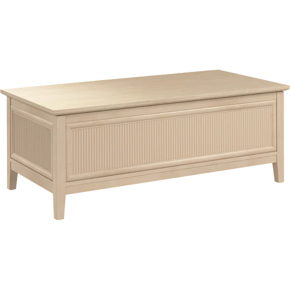 Camille 47W Fluted Lift Top Coffee Table with Storage
