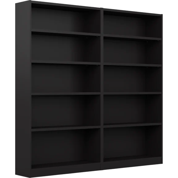 2-Pack: Universal Tall 5 Shelf Bookcase