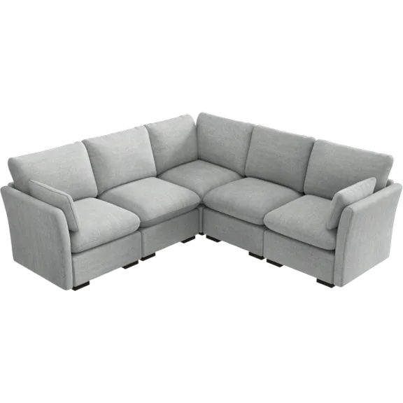 Bush Home Sienna Modular 4-Seater Sectional in Dove Gray