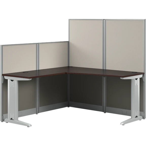 Office in an Hour 65-inch L Shaped Cubicle Desk