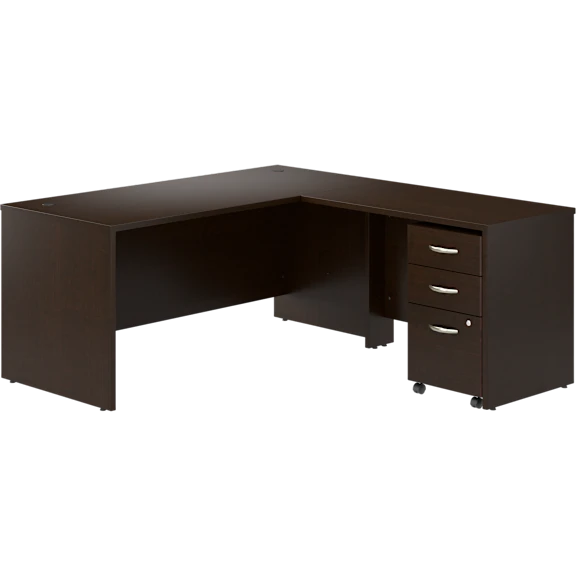Series C 66W L Shaped Desk with 42W Return and Mobile File Cabinet