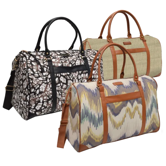 Adrienne Vittadini Canvas Weekender Bag