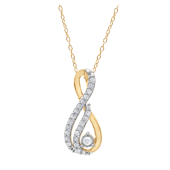 Diamond Muse 1/4 Carat TW Genuine Diamond Teardrop Pendant Necklace