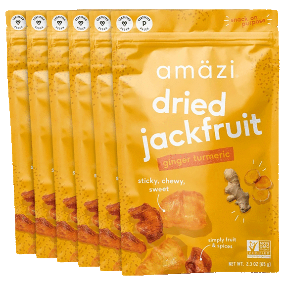 6-Pack: Amazi Dried Jackfruit & Plantain Snacks