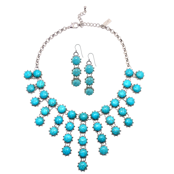 Savvy Cie Turquoise Bib Set