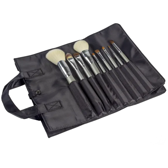 TIGI 10-Piece Professional Makeup Brush Set with Travel Bag