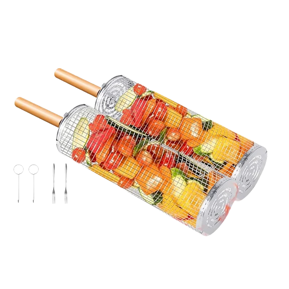 Seamless Outdoors Rolling Grill Basket