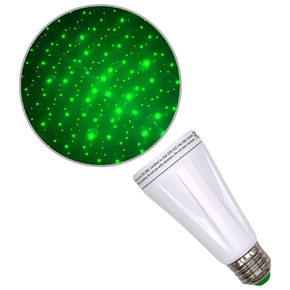 BlissLights BlissBulb Laser Star Pattern Bulb (Green)
