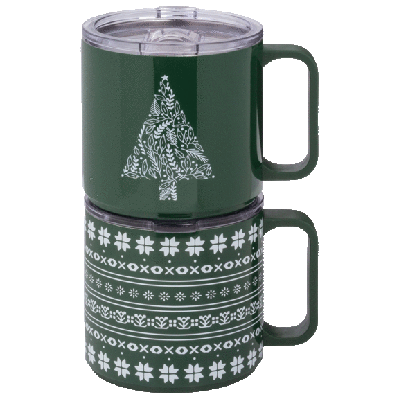 2-Pack: Stackable Insulated Coffee Mugs (20 oz)