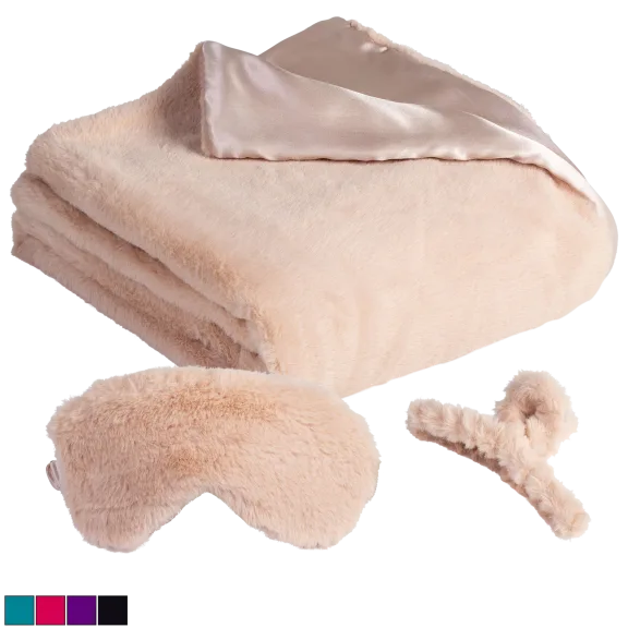 Warm & Cozy 3-Piece Faux Fur Sleep Set
