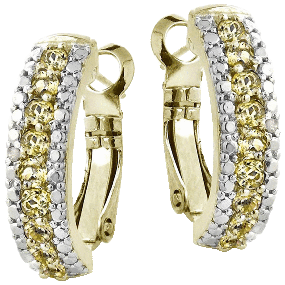 Golden NYC Jewelry White Gold Or Gold Plated Mini Princess Cut Earrings