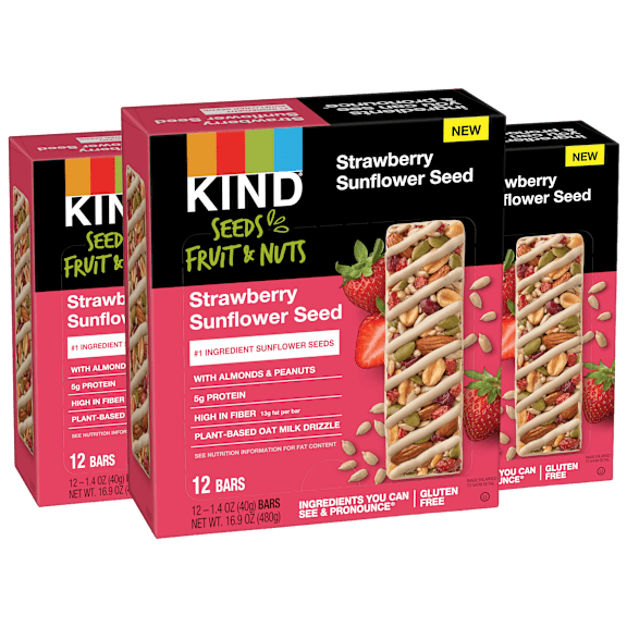 36-Pack: KIND Seeds Fruit & Nuts Strawberry Sunflower Seed Bars