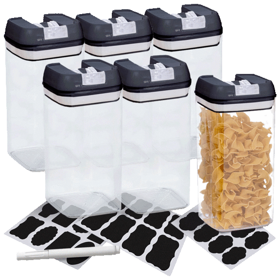 Cheer Collection 6-Piece Food Storage Containers, 1.2L