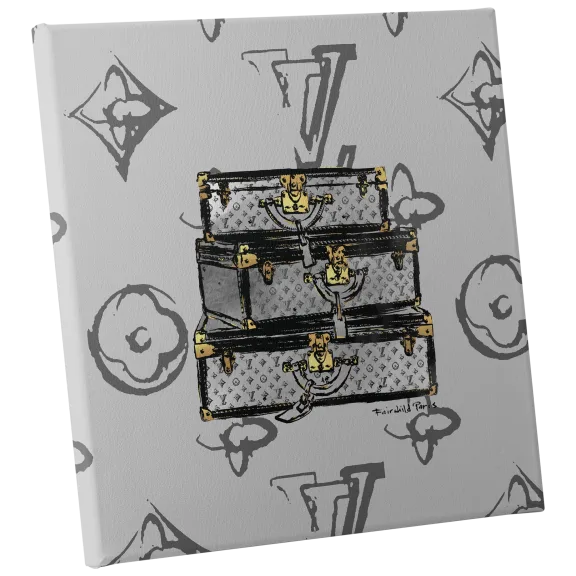 Fairchild Paris Louis Vuitton Trunks Canvas - 16" x 16"