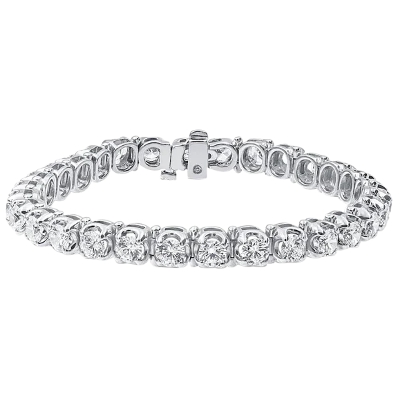 Tamborat Lab Created White Topaz Tennis Bracelet