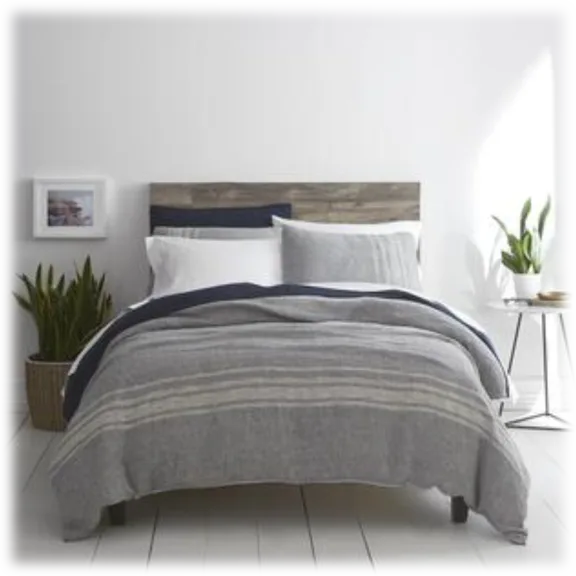 Threaded Horizon Stripe Duvet Cover - Full/Queen