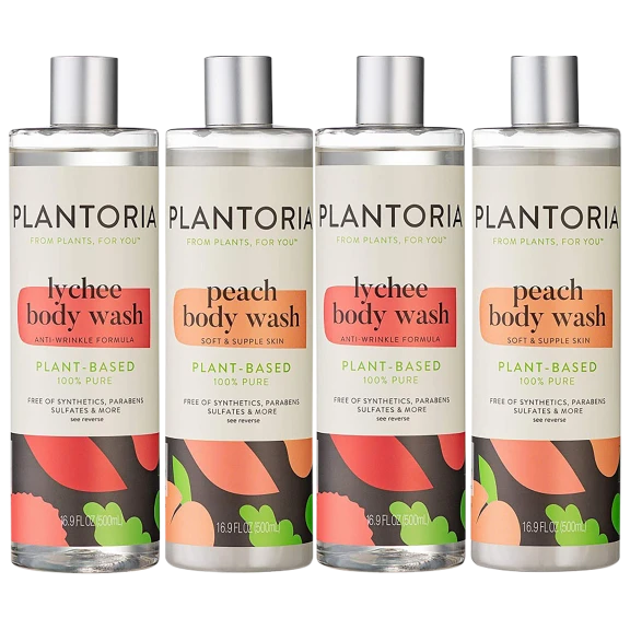 4-Pack: Plantoria Body Wash (Peach and Lychee)