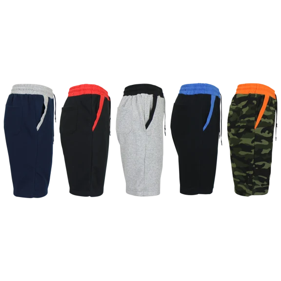 3-Pack: Men's French Terry Jogger Sweat Shorts Assorted
