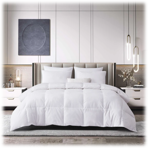 Beautyrest Tencel/Cotton Blend 90/10 Feather/Down Fiber Comforter - All Seasons