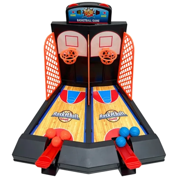 Well Played Toys Tabletop Basketball Shooting Game with Dual Launcher