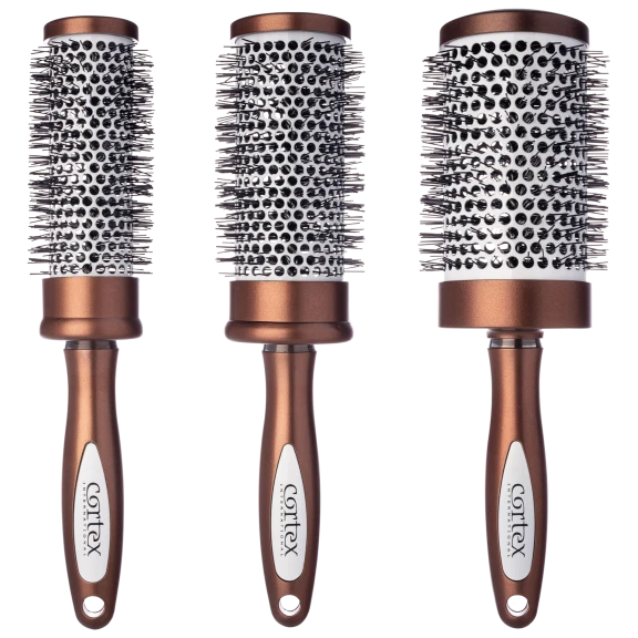 Cortex International Premium Ceramic Barrel Nylon Round Brush Set