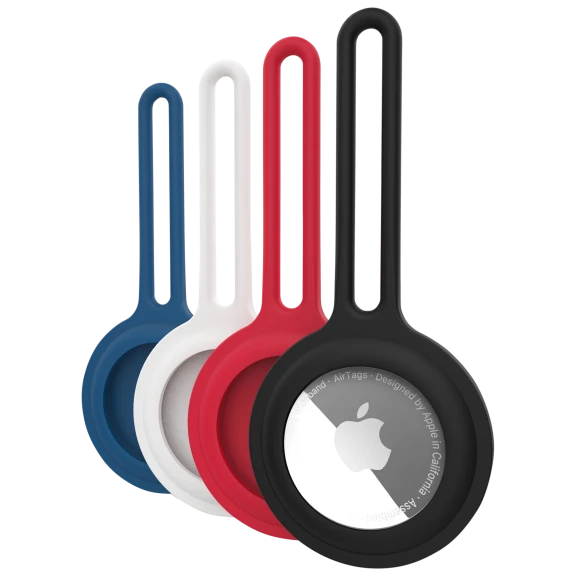4-Pack: Hypergear AirCover Silicone Loop for AirTag (Multi-Color)