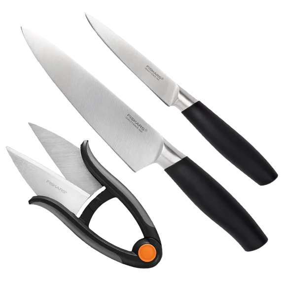 2-Pack: Fiskars 3-Piece Functional Form+ Kitchen Cutting Essentials Set
