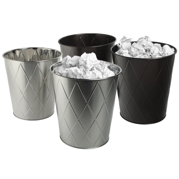 2-Pack: 8L Stainless Steel Waste Bin