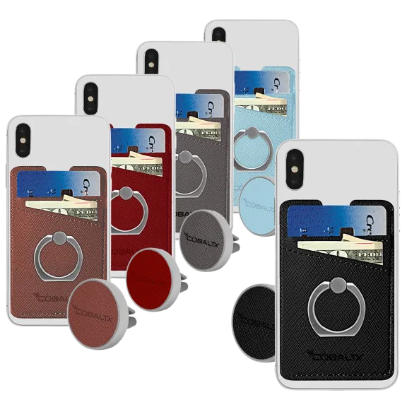 CobaltX Leather Wallet Ring & Airvent Mount Combo Pack