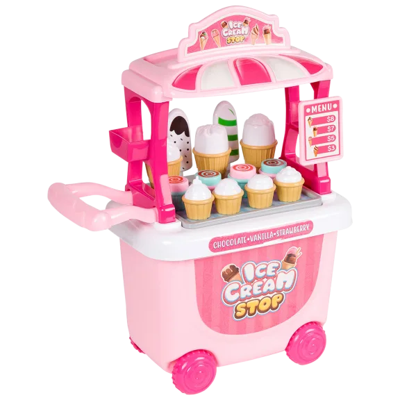 27-Piece World Tech Toys Ice Cream Cart Playset