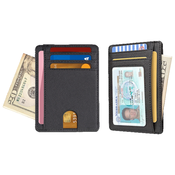 RFID Blocking Slim Leather Wallet for Men & Women by Two Elephants