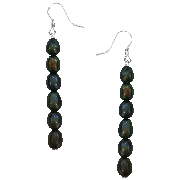 Pacific Pearls Society Island Waterfall Statement Earrings