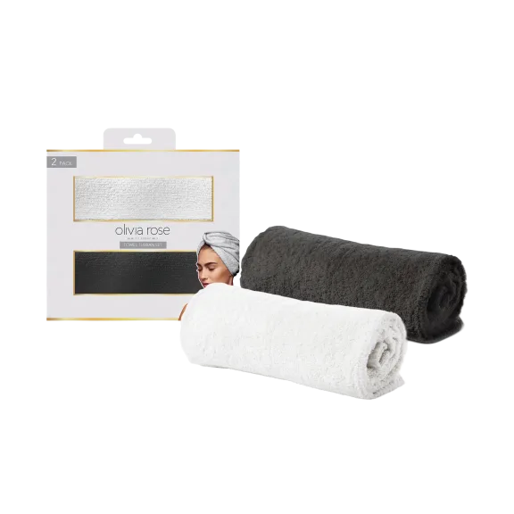 2-Pack: Olivia Rose Quick Drying Hair Towel Wrap