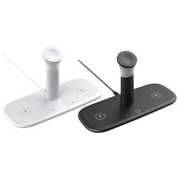 ZTech 5-in-1 Wireless Fast Charger Stand for Apple Watch, AirPods and iPhone