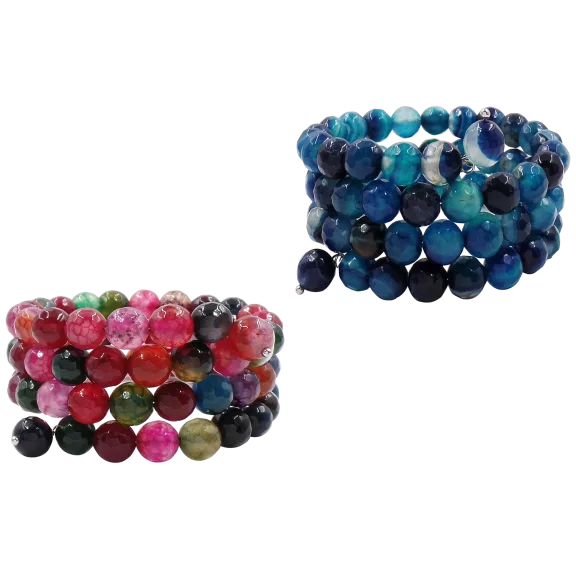 Genuine Gemstone Wrap Bracelets by Savvy Cie