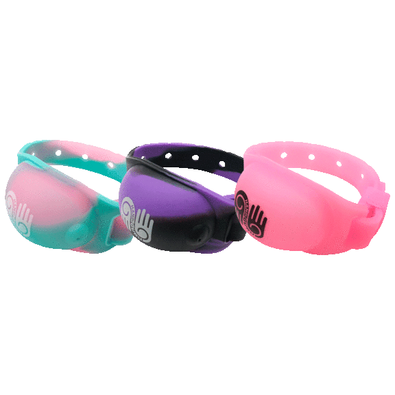 3-Pack: HandiGuru Refillable Hand Sanitizer Wrist Bands