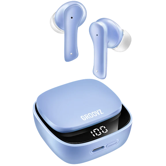 Groovz True Wireless Earbuds 26-Hour Playtime + Smart Charging Case