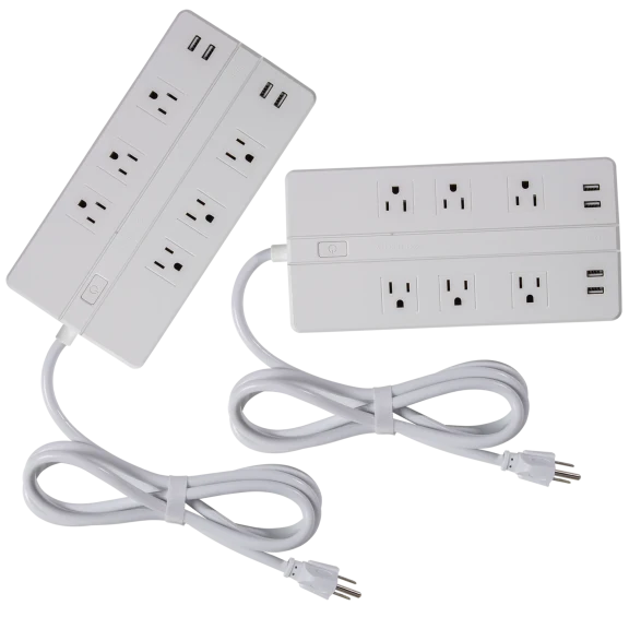 2-Pack: Etekcity 6-Outlet Surge Protector Power Strip with 4 USB Charging Ports