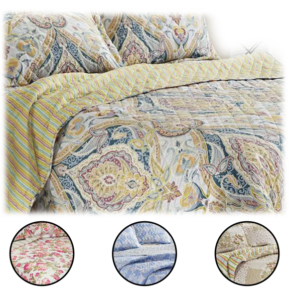 Luxury Home 3-Piece Summer Collection Quilt Set