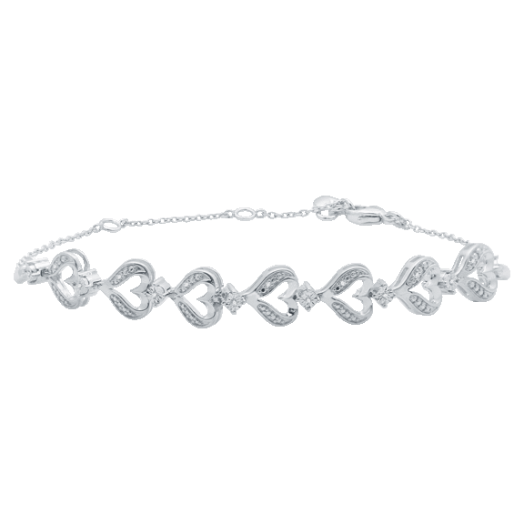 Allure Diamond Accent Heart Bracelets set in Sterling Silver