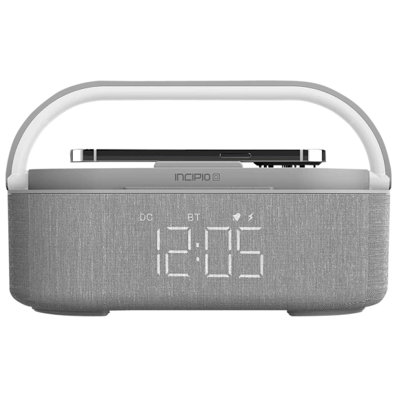 Incipio Alarm Clock Charging Station with Bluetooth Speaker